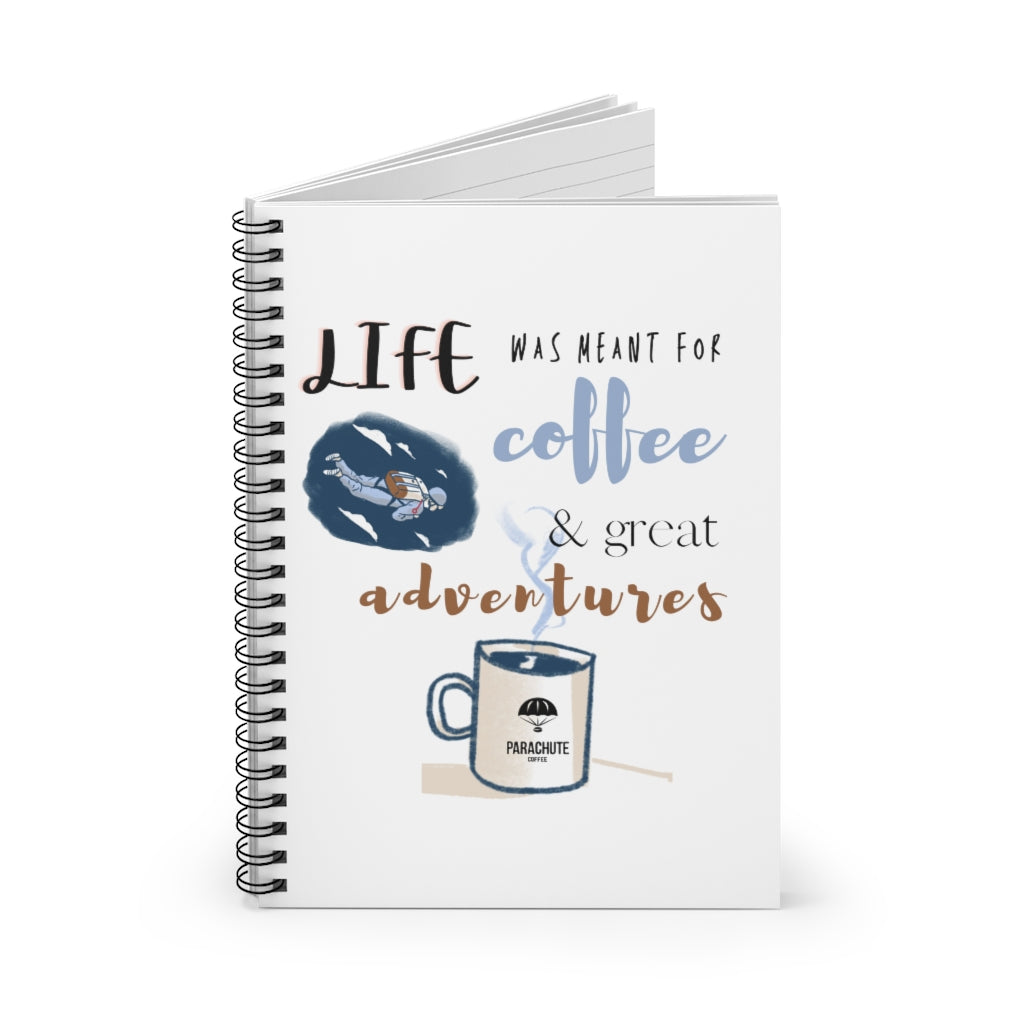 *NEW!* PARACHUTE NOTEBOOK! Life is meant for coffee and adventures